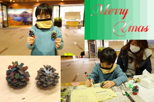 【令和7年12月13日(土),14日(日),20日(土),21日(日),24日(水) 世界にひとつだけ】まつぼっくりのクリスマスツリーをつくろう