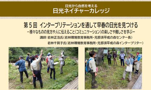 日光ネイチャーカレッジ「インタープリテーションを通して早春の日光を見つけよう」開催のお知らせ」