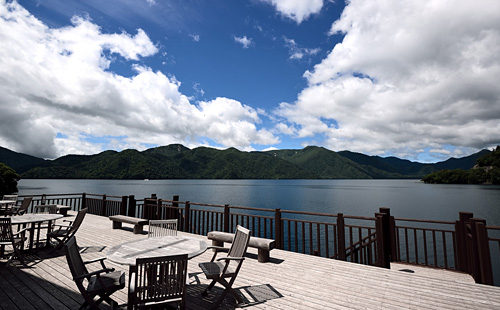 View of Lake Chuzenji from the deck